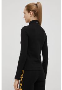 DKNY - Dkny bluza damska kolor czarny z nadrukiem. Kolor: czarny. Materiał: dzianina. Wzór: nadruk