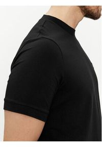 Karl Lagerfeld - KARL LAGERFELD T-Shirt 755022 542221 Czarny Regular Fit. Typ kołnierza: dekolt w karo. Kolor: czarny. Materiał: bawełna
