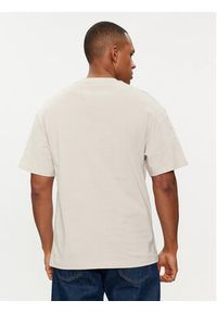 Jack & Jones - Jack&Jones T-Shirt Collective 12251865 Beżowy Wide Fit. Kolor: beżowy. Materiał: bawełna