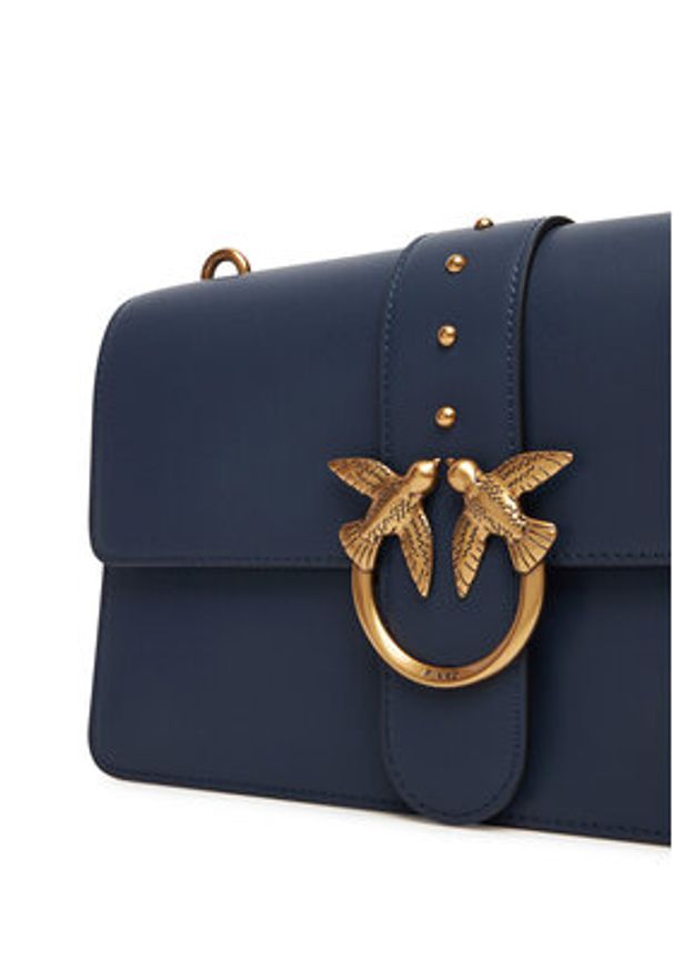 Pinko - PINKO Torebka Love One Classic ST.CL Al 25-26 PLTT 105857 A0F1 Granatowy. Kolor: niebieski. Materiał: skórzane