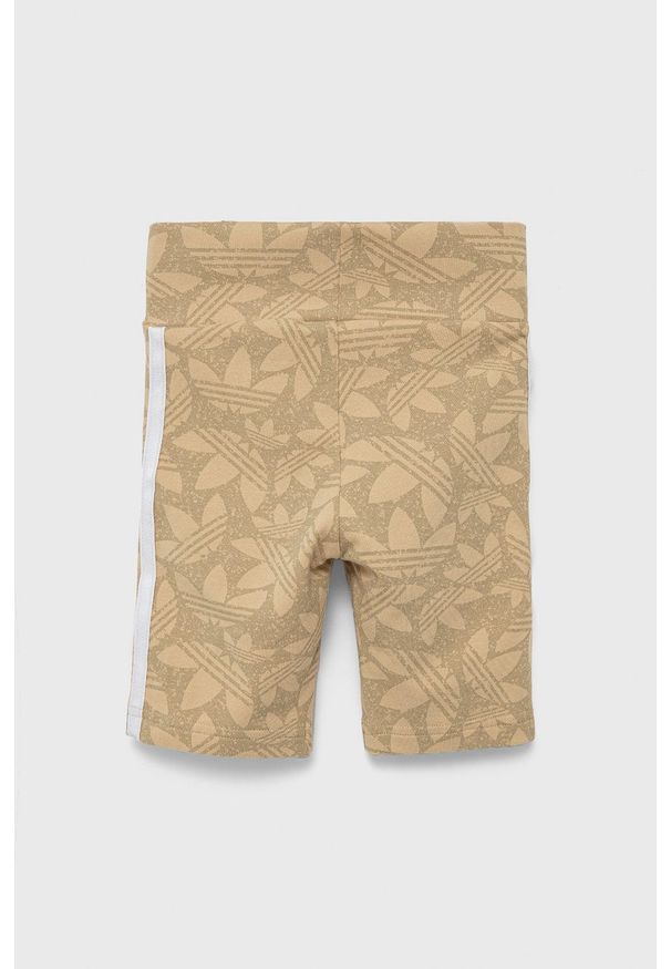 adidas Originals szorty dziecięce kolor beżowy wzorzyste. Kolor: beżowy. Materiał: dzianina, bawełna
