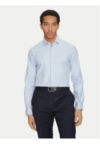 Calvin Klein Koszula K10K114310 Błękitny Slim Fit. Kolor: niebieski. Materiał: bawełna #1