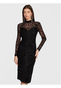 Nissa Sukienka koktajlowa RS13454 Czarny Slim Fit. Kolor: czarny. Materiał: syntetyk. Styl: wizytowy #1