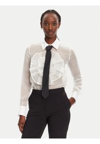 Elisabetta Franchi Koszula CA-107-52E2-V460 Biały Regular Fit. Kolor: biały. Materiał: jedwab #1