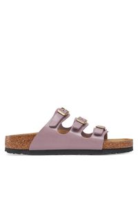 Birkenstock Klapki Florida 1029769 Fioletowy. Kolor: fioletowy. Materiał: skóra