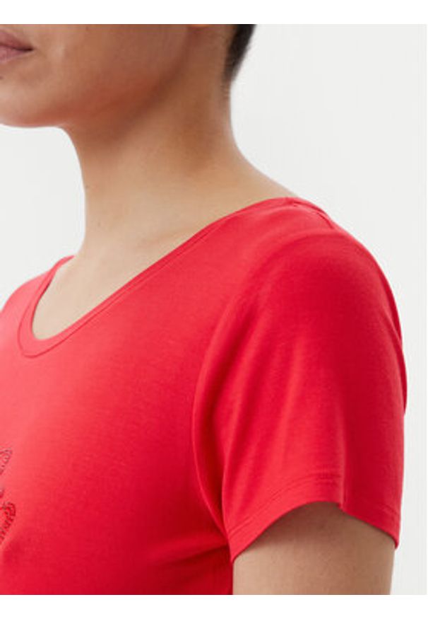 Liu Jo Beachwear T-Shirt VA5157 JS360 Czerwony Regular Fit. Kolor: czerwony. Materiał: wiskoza