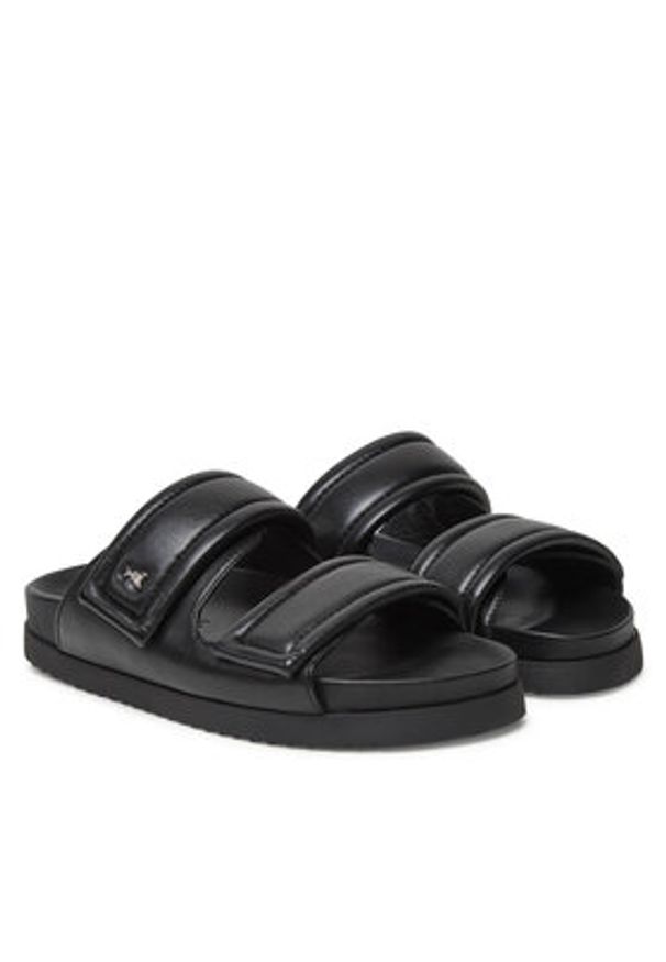 Patrizia Pepe Klapki 8X0001/L026-FB30 Czarny. Kolor: czarny. Materiał: skóra