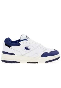 Buty Lacoste Lineshot Mesh Collar Leather Trainers 746SMA0075-042 - białe. Okazja: na co dzień. Zapięcie: sznurówki. Kolor: biały. Materiał: mesh. Szerokość cholewki: normalna. Wzór: aplikacja #1
