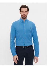 Polo Ralph Lauren Koszula 710654408121 Niebieski Regular Fit. Typ kołnierza: polo. Kolor: niebieski. Materiał: bawełna #1