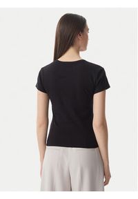 TOMMY HILFIGER - Tommy Hilfiger T-Shirt WW0WW48702 Czarny Slim Fit. Kolor: czarny. Materiał: bawełna #4
