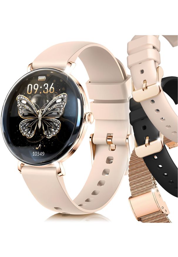 JG Smart - Smartwatch Damski PL Menu Zegarek Rozmowy Powiadomienia Ciśnienie 3 PASKI. Rodzaj zegarka: smartwatch