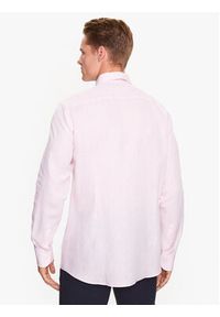 BOSS - Boss Koszula 50490234 Różowy Slim Fit. Kolor: różowy. Materiał: len #2