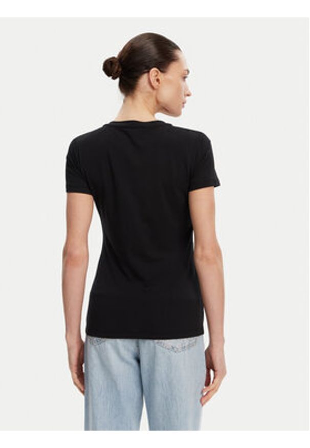 Fracomina T-Shirt FP25ST3002J449N4 Czarny Regular Fit. Kolor: czarny. Materiał: bawełna