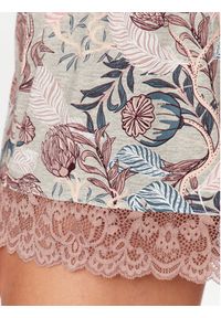 Hunkemöller Szorty piżamowe Lillies Garden 201712 Beżowy Regular Fit. Kolor: beżowy. Materiał: wiskoza