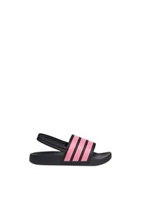 Adidas - Klapki adilette Estrap Kids. Kolor: czarny, różowy, wielokolorowy. Styl: sportowy