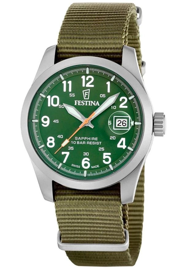Zegarek męski Festina F20082-2 zielony. Kolor: zielony