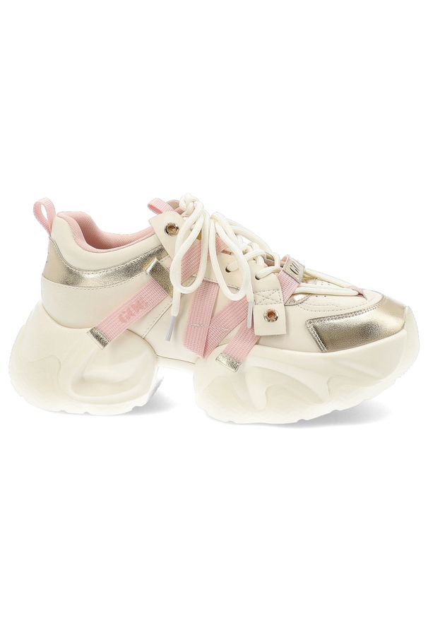 Beżowe Sneakersy GOE Modne Obuwie Damskie Na Solidnej Podeszwie. Okazja: na co dzień. Zapięcie: sznurówki. Kolor: beżowy. Materiał: materiał. Styl: elegancki, casual, klasyczny, sportowy