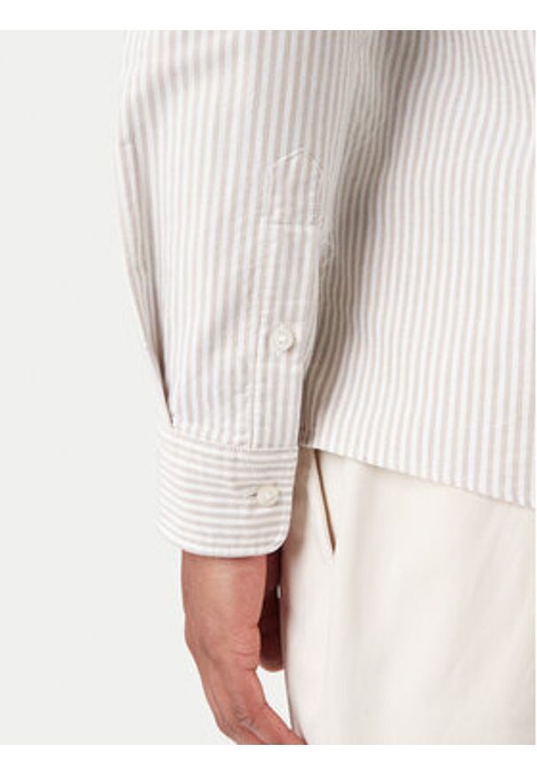 BOSS Koszula H-ROAN 50556069 Khaki Regular Fit. Kolor: brązowy. Materiał: bawełna