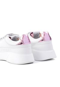 PREMIUM BASICS - Sneakersy Pink Mirror. Kolor: biały. Wzór: aplikacja #2