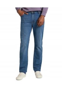 Lee - LEE WEST MĘSKIE SPODNIE JEANSOWE JEANSY MID WASH L70WSQYB 112319711