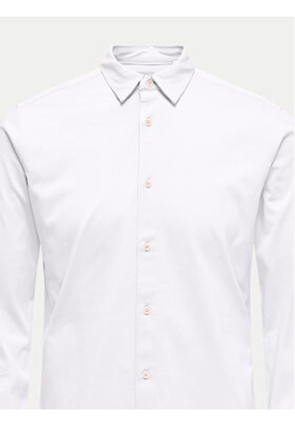 Only & Sons Koszula Robin 22031023 Biały Slim Fit. Kolor: biały. Materiał: bawełna