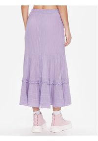 BDG Urban Outfitters Spódnica maxi BDG LILAC LINEN SKIRT 76472034 Fioletowy Loose Fit. Kolor: fioletowy. Materiał: bawełna #5