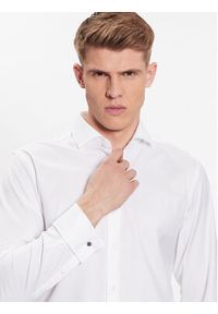 BOSS - Boss Koszula 50480101 Biały Slim Fit. Kolor: biały. Materiał: bawełna