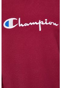 Champion Bluza 114612 damska kolor bordowy z aplikacją. Kolor: czerwony. Wzór: aplikacja #2