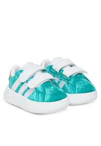 Adidas - Sneakersy adidas. Kolor: turkusowy. Wzór: motyw z bajki