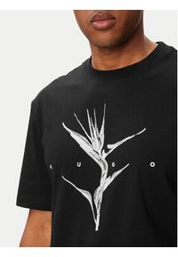 Hugo - HUGO T-Shirt Darise 50563436 Czarny Relaxed Fit. Kolor: czarny. Materiał: bawełna #4