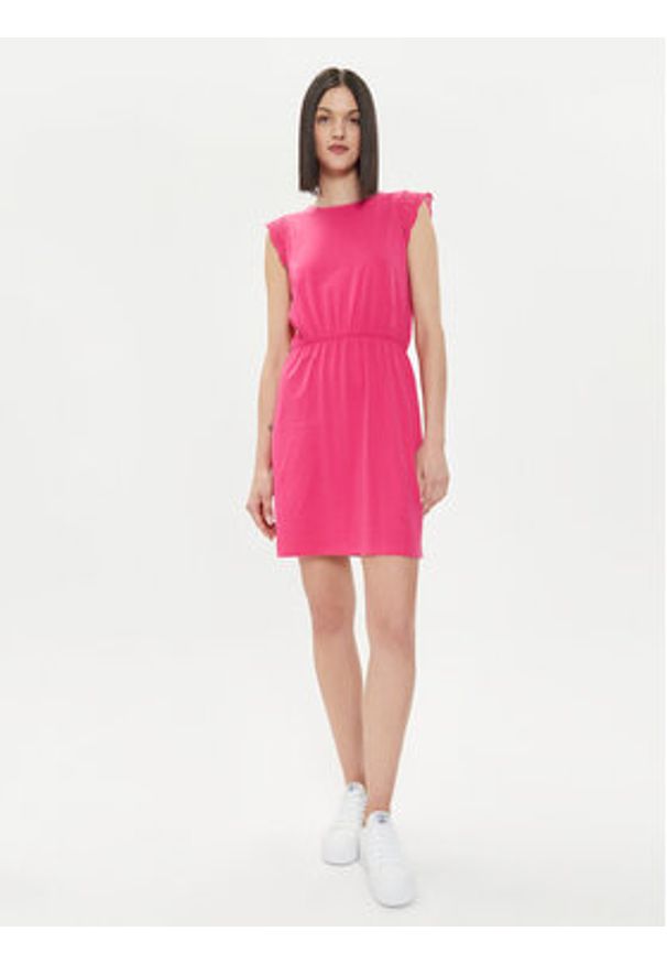 Vero Moda Sukienka letnia Emily 10305216 Różowy Regular Fit. Kolor: różowy. Materiał: bawełna. Sezon: lato