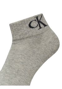 Calvin Klein Jeans Zestaw 2 par wysokich skarpet damskich 701228813 Szary. Kolor: szary. Materiał: materiał, bawełna