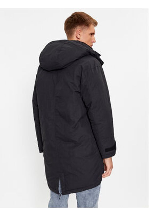 Hugo Parka Munkon 50495817 Czarny Regular Fit. Kolor: czarny. Materiał: syntetyk
