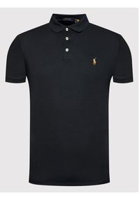 Polo Ralph Lauren Polo Ssl 710713130001 Czarny Slim Fit. Typ kołnierza: polo. Kolor: czarny. Materiał: bawełna #3