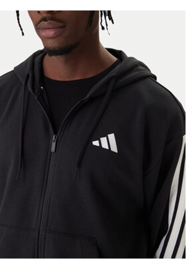 Adidas - adidas Bluza Essentials 3-Stripes JD1877 Czarny Regular Fit. Kolor: czarny. Materiał: syntetyk