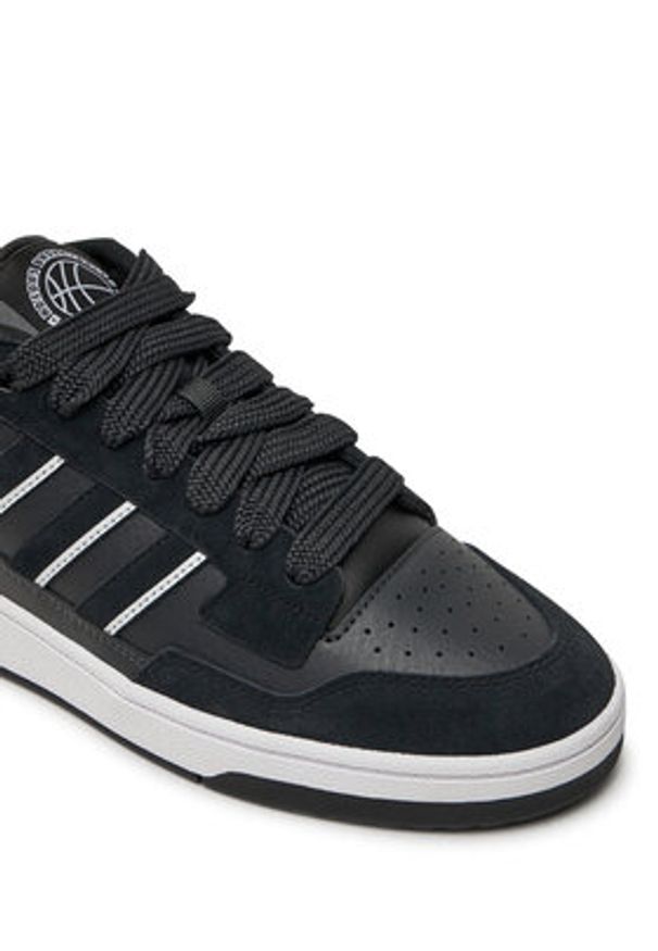 Adidas - adidas Sneakersy RAPID COURT LOW JP5247 Czarny. Kolor: czarny. Materiał: skóra, zamsz