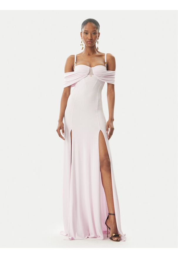 Elisabetta Franchi Sukienka wieczorowa AB-R08-51E2-V800 Różowy Regular Fit. Kolor: różowy. Materiał: wiskoza. Styl: wizytowy
