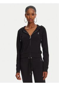 Juicy Couture Bluza Ola JCWAS125310 Czarny Slim Fit. Kolor: czarny. Materiał: bawełna