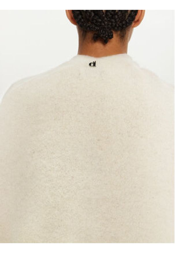 Dixie Kardigan M277K007A Biały Relaxed Fit. Kolor: biały. Materiał: wełna