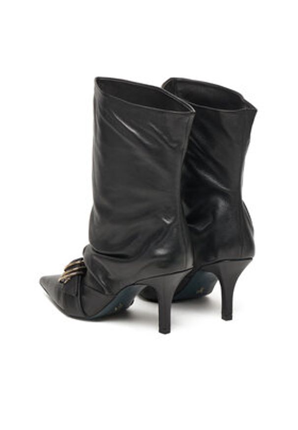 Patrizia Pepe Botki 8Y0139 L164 Czarny. Kolor: czarny. Materiał: skóra