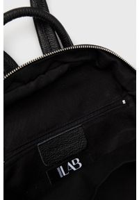 Answear Lab Plecak skórzany damski kolor czarny mały gładki. Kolor: czarny. Materiał: skóra. Wzór: gładki. Styl: wakacyjny #4