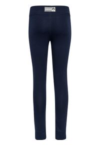 Dziecięce legginsy bawełniane Hummel Move Grid. Kolor: niebieski. Materiał: bawełna. Styl: młodzieżowy