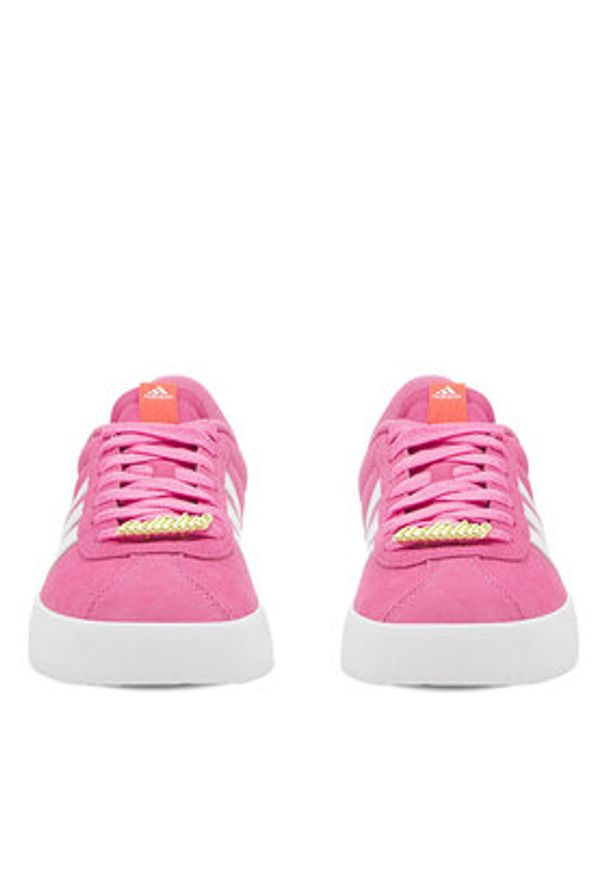 Adidas - adidas Sneakersy Vl Court 3.0 ID9075 Różowy. Kolor: różowy. Materiał: skóra, zamsz