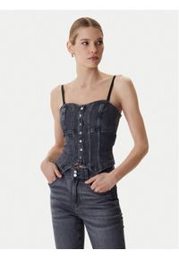 Guess Top W6RH80 D6921 Szary Slim Fit. Kolor: szary. Materiał: bawełna #1