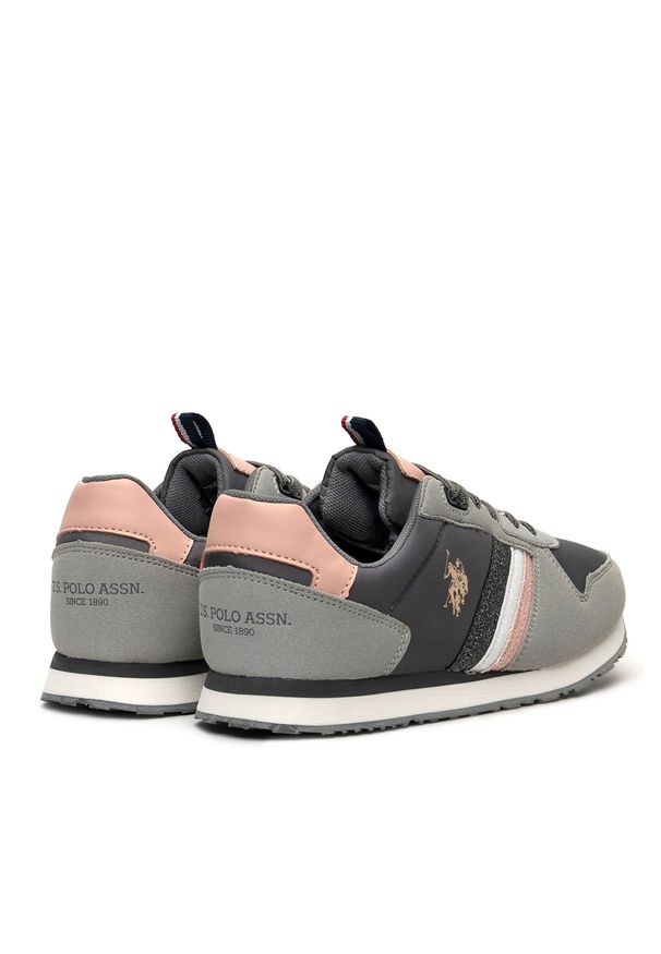 Sneakersy dziecięce szare U.S. Polo Assn. Nobik003. Kolor: szary. Sezon: lato, jesień
