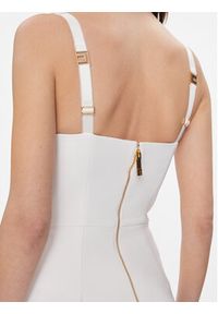 Elisabetta Franchi Sukienka koktajlowa AB-544-41E2-V360 Biały Slim Fit. Kolor: biały. Materiał: syntetyk. Styl: wizytowy