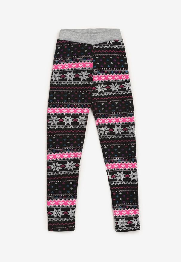 Born2be - Czarne Legginsy Anasteia. Okazja: na spacer, na uczelnię, na co dzień. Kolor: czarny. Materiał: dzianina, polar, materiał, guma. Długość: długie. Sezon: zima, jesień. Styl: casual