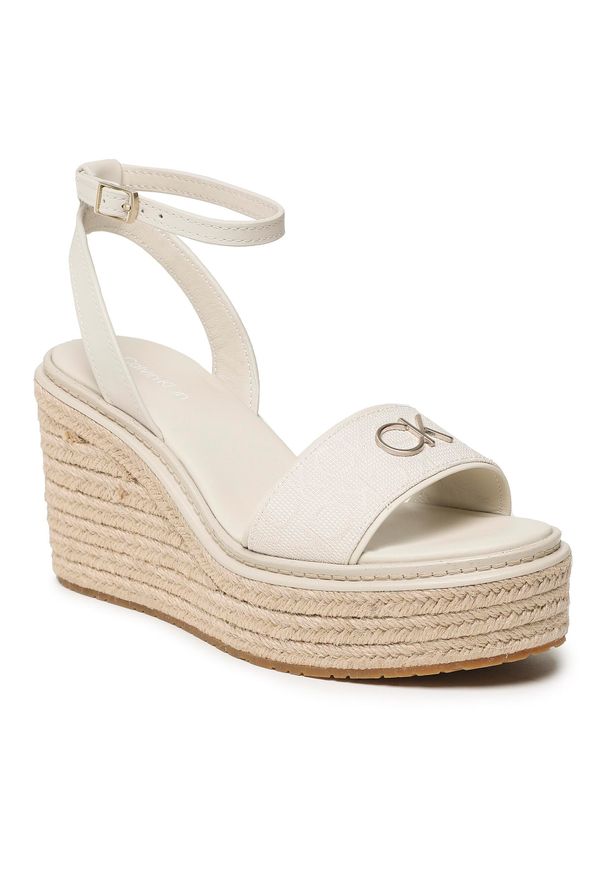 Espadryle Calvin Klein Wedge 50Hh-Jq HW0HW01490 Neutral Mono 02R. Materiał: materiał