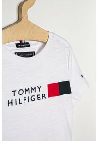 TOMMY HILFIGER - Tommy Hilfiger - T-shirt dziecięcy 98-176 cm. Okazja: na co dzień. Kolor: biały. Materiał: bawełna, materiał, dzianina. Wzór: aplikacja. Styl: casual #2