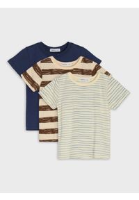 Sinsay - Koszulki 3 pack - beżowy. Kolor: beżowy #1